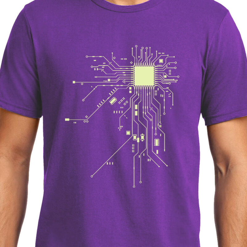 Xevomart Digital Heart, Computer Chip, Programmer , Unisex Graphic T-Shirt