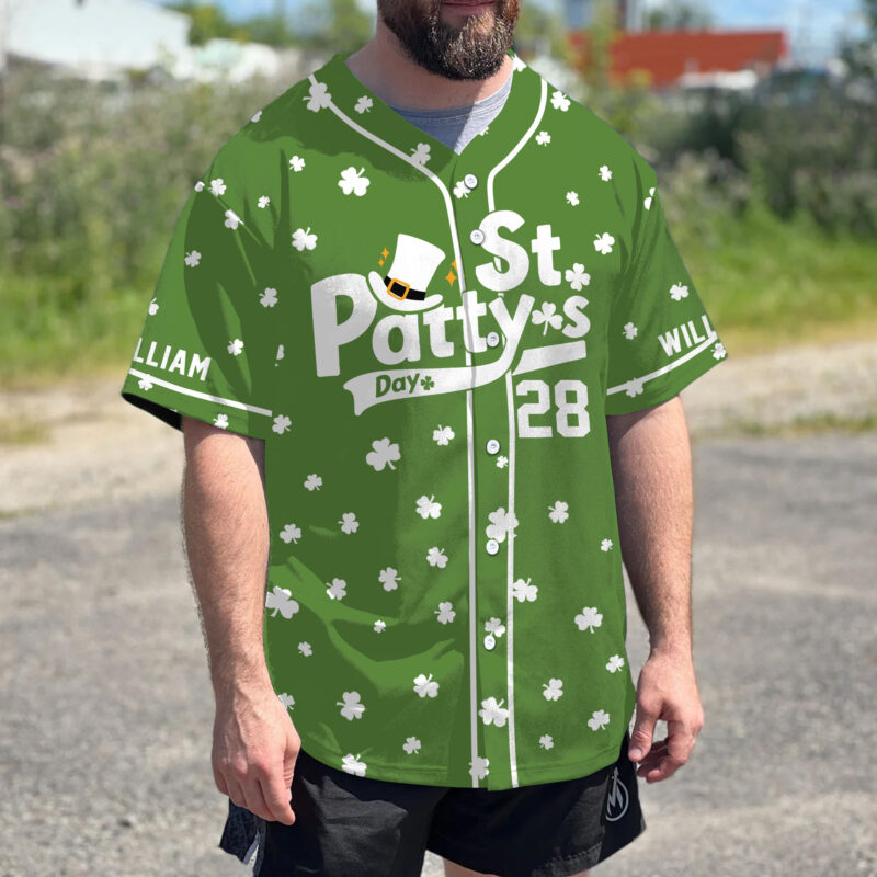 Personalized Irish Nuts- St. Patrick's Day, Baseball Jersey