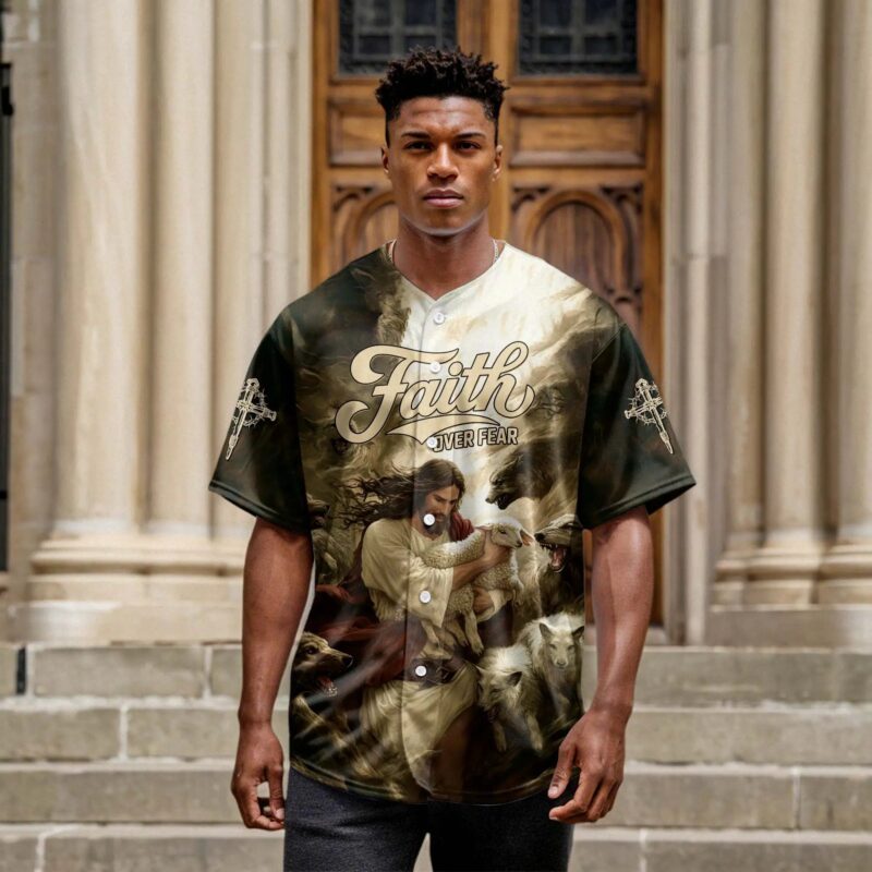 Jesus Protect the Lamp Baseball Jersey
