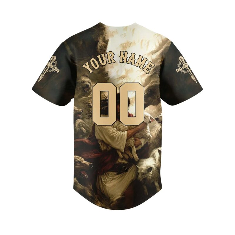 Jesus Protect the Lamp Baseball Jersey