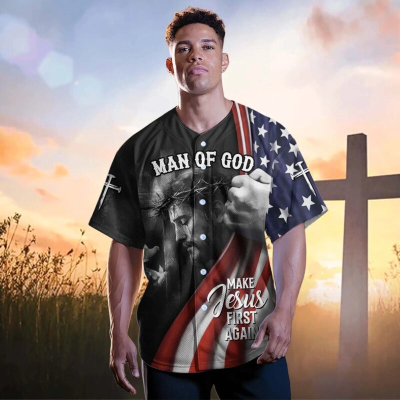 Make Jesus First Again Baseball Jersey