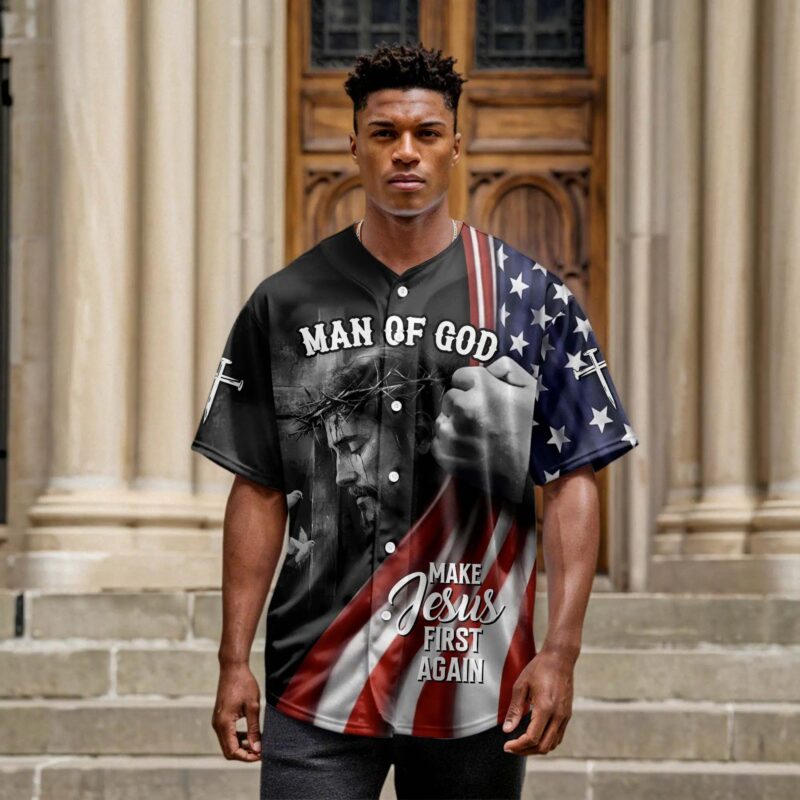 Make Jesus First Again Baseball Jersey