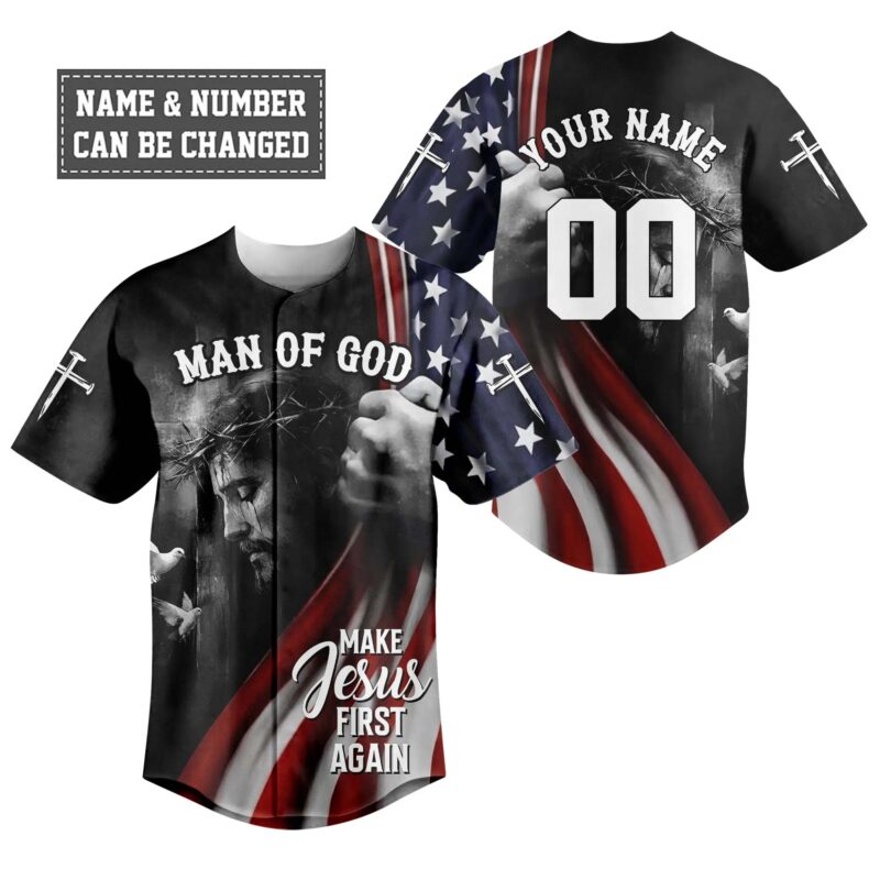 Make Jesus First Again Baseball Jersey