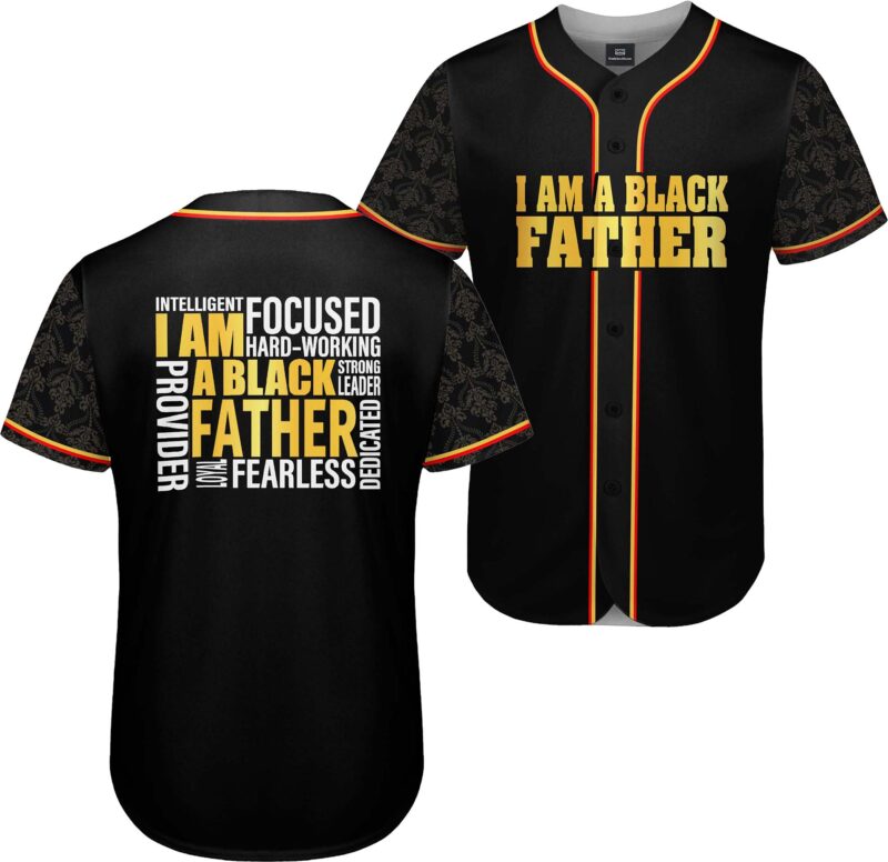I Am A Black Father Baseball Jersey
