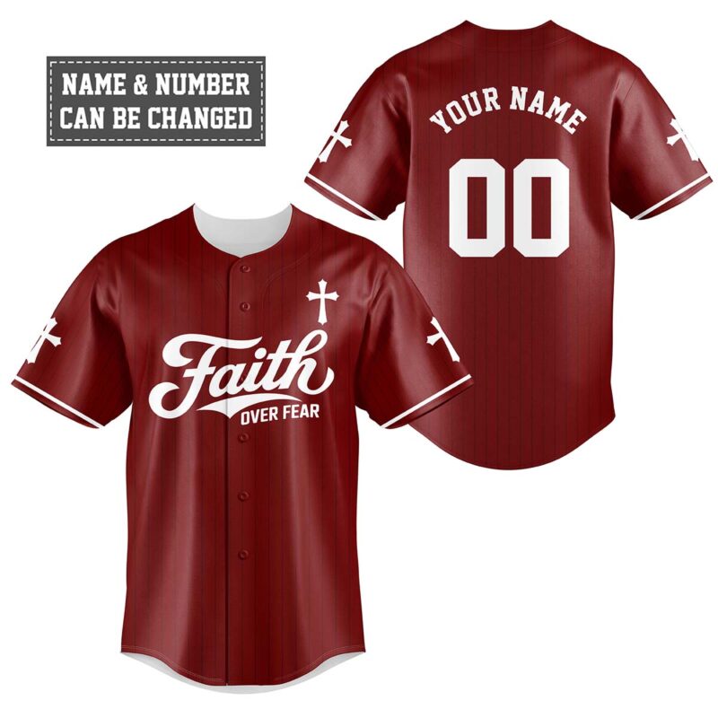 Faith Over Fear Baseball Jersey