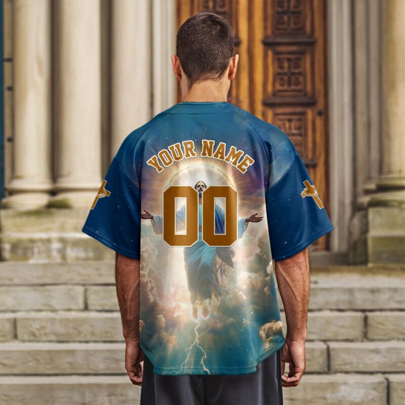 He Is Risen Ascension Glory Baseball Jersey
