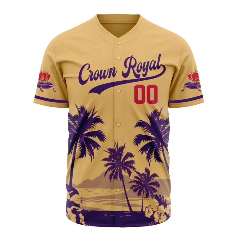 Personalized Coors Banquet Palm Tree Surfboard Baseball Jersey