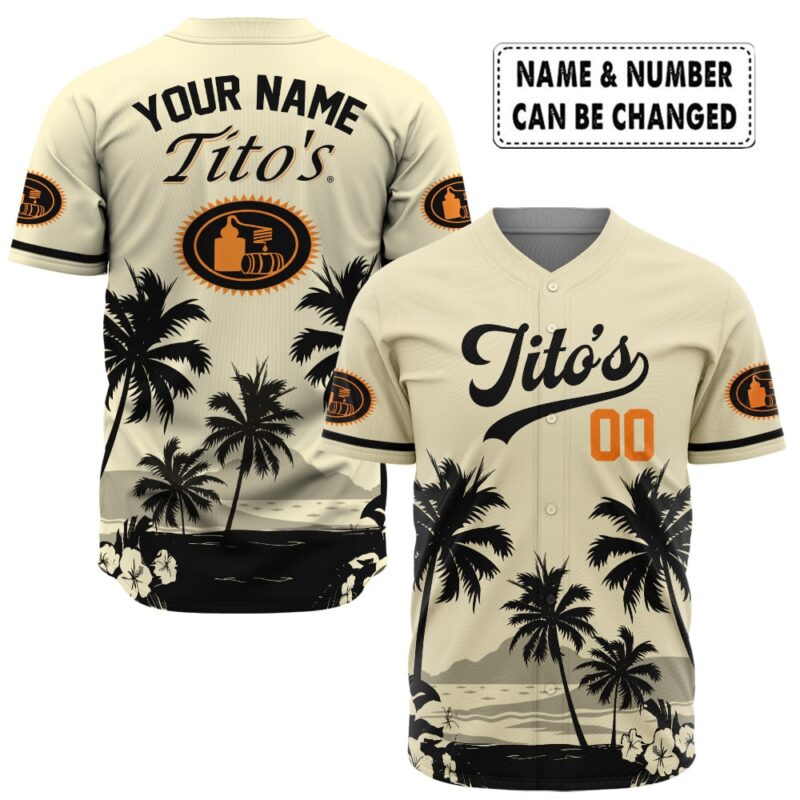 Personalized Coors Banquet Palm Tree Surfboard Baseball Jersey