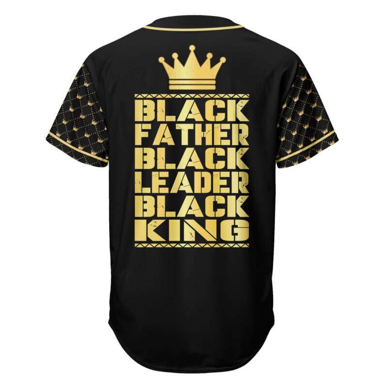 Black Father Black Leader Black King Baseball Jersey