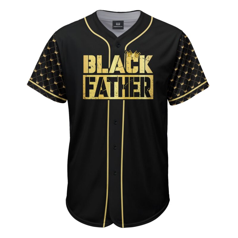 Black Father Black Leader Black King Baseball Jersey