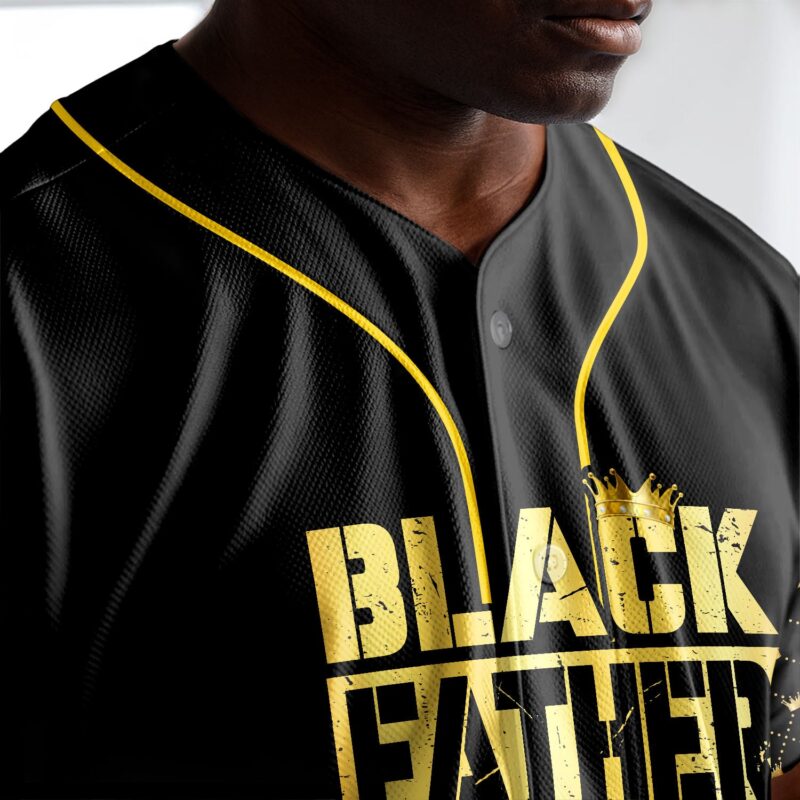 Black Father Black Leader Black King Baseball Jersey