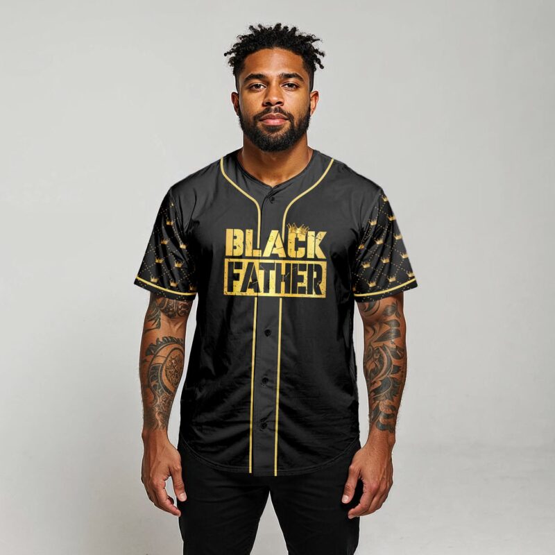 Black Father Black Leader Black King Baseball Jersey