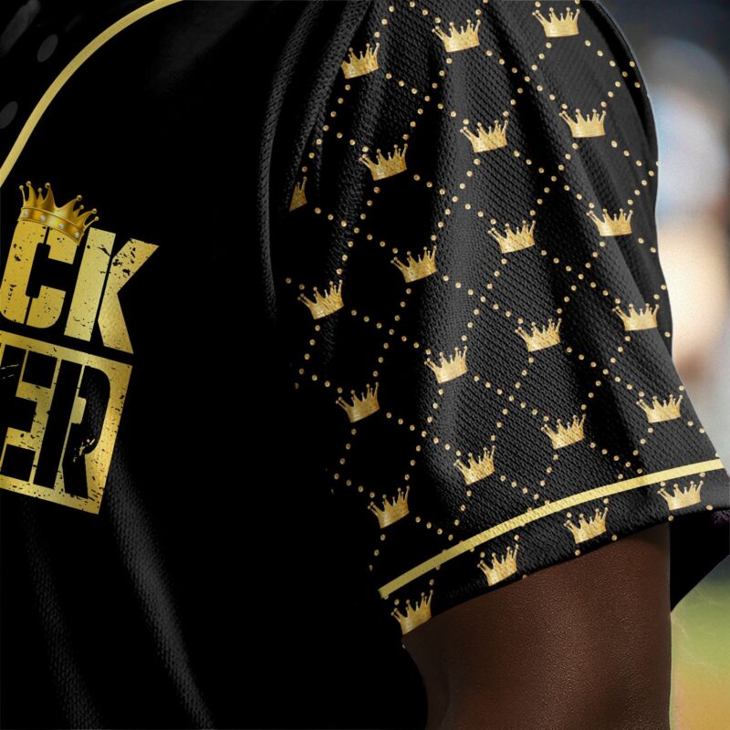 Black Father Black Leader Black King Baseball Jersey