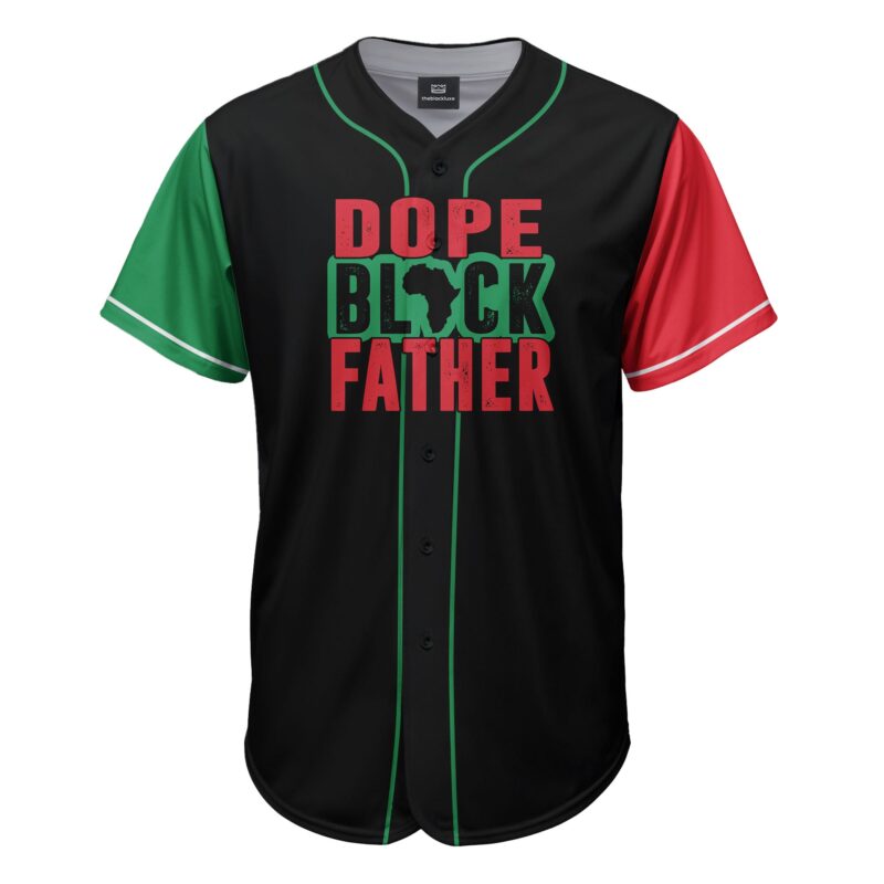 Dope Black Father Baseball Jersey