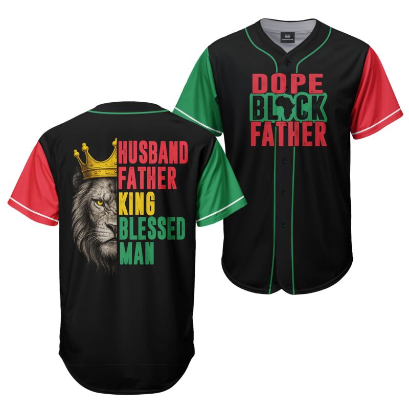 Dope Black Father Baseball Jersey