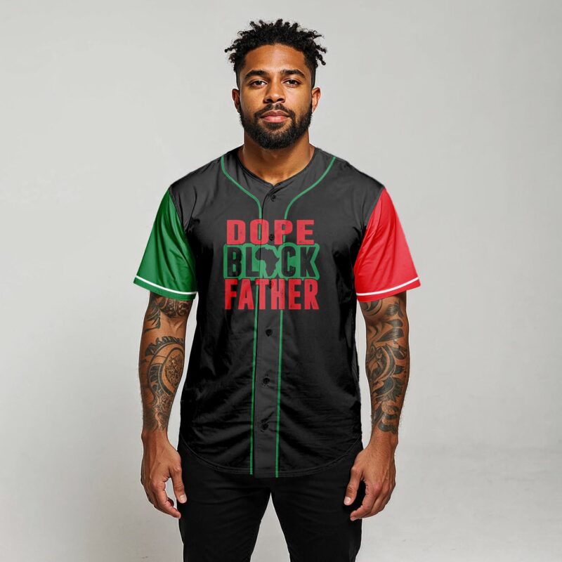 Dope Black Father Baseball Jersey