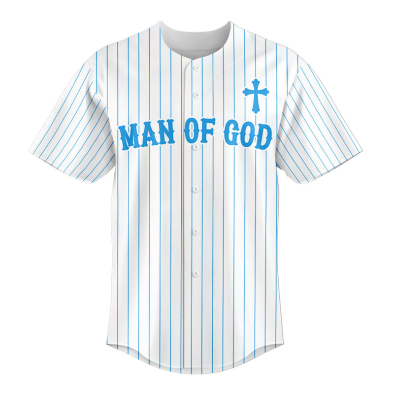 Man Of God Striped Baseball Jersey
