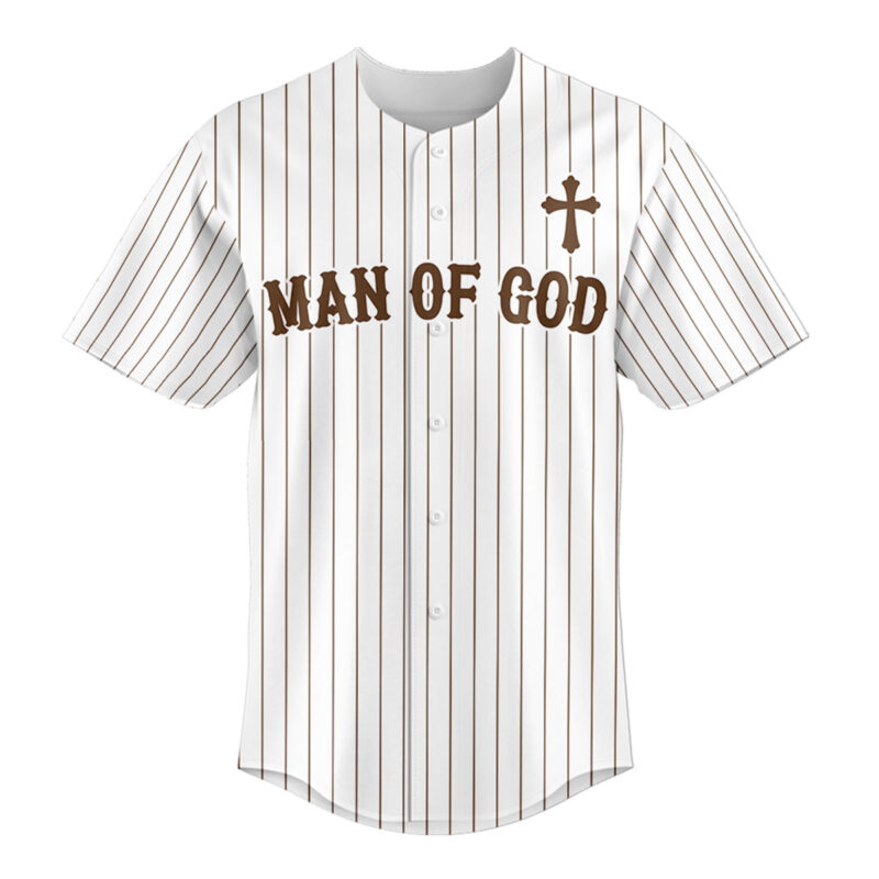 Man Of God Striped Baseball Jersey