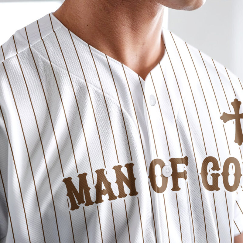 Man Of God Striped Baseball Jersey