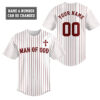 Man Of God Striped Baseball Jersey