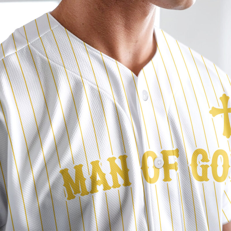 Man Of God Striped Baseball Jersey