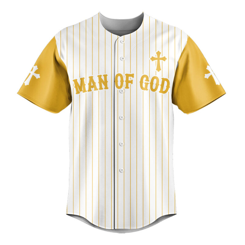 Man Of God Striped Baseball Jersey
