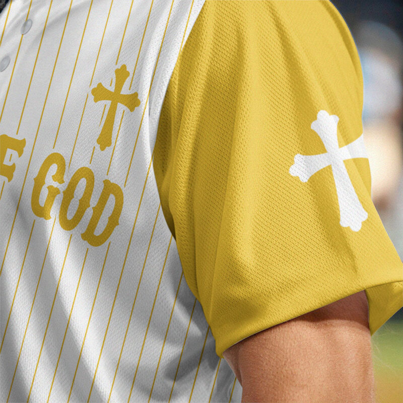 Man Of God Striped Baseball Jersey