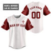 Man Of God Striped Baseball Jersey