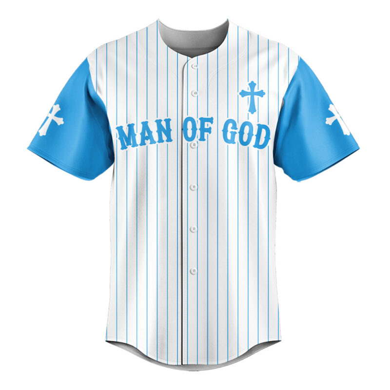 Man Of God Striped Baseball Jersey