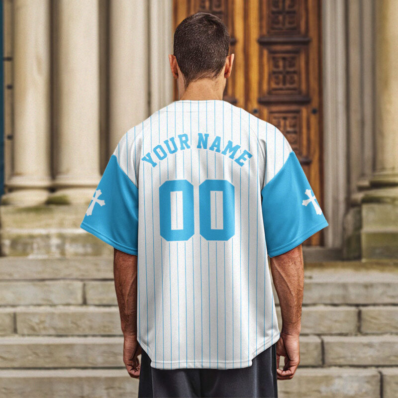 Man Of God Striped Baseball Jersey