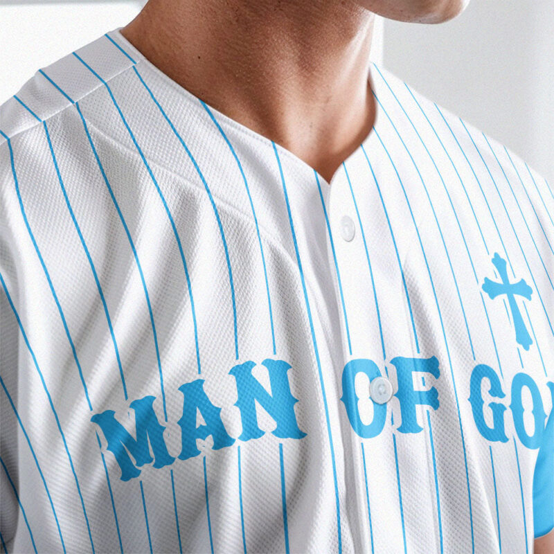 Man Of God Striped Baseball Jersey