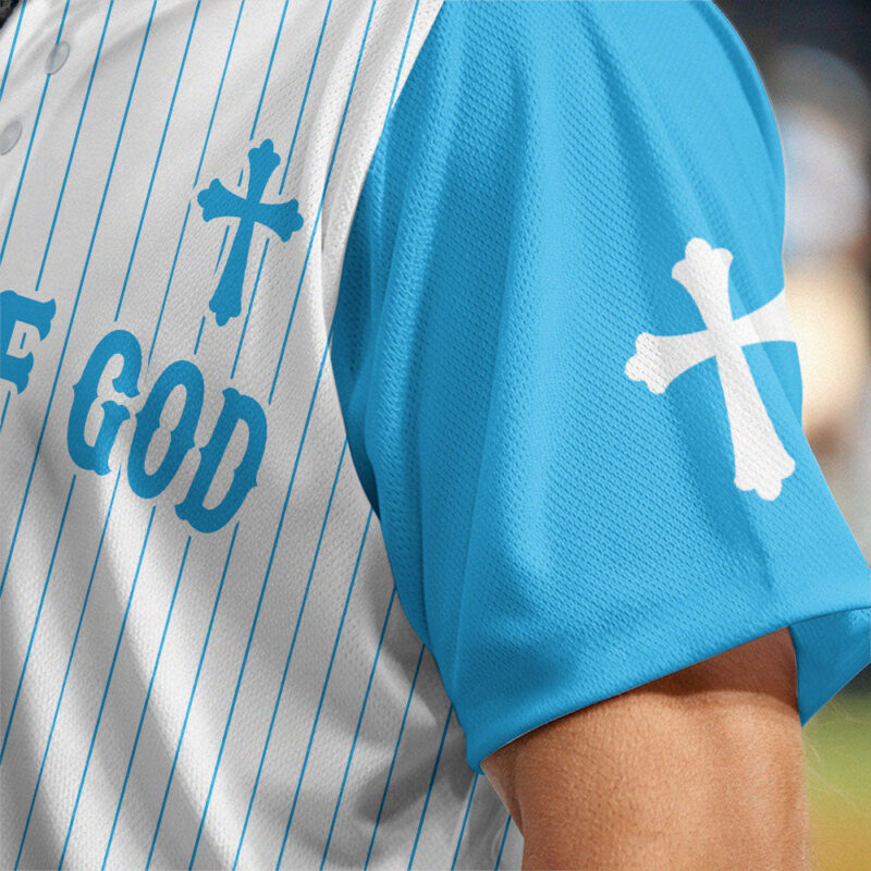 Man Of God Striped Baseball Jersey