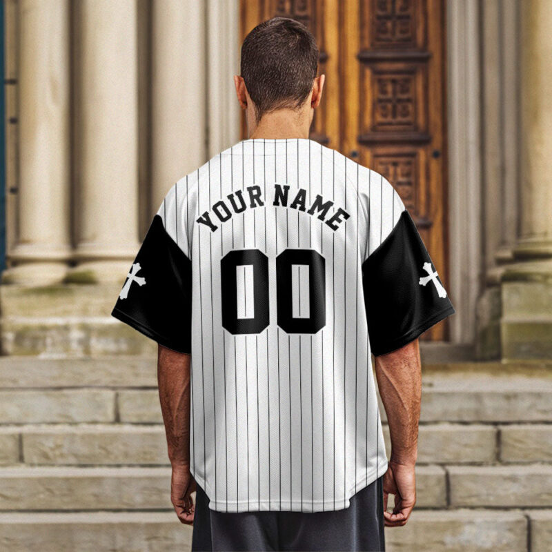 Man Of God Striped Baseball Jersey