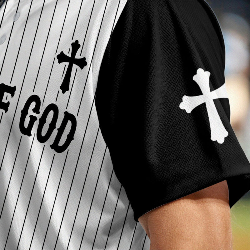 Man Of God Striped Baseball Jersey