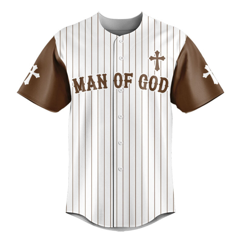 Man Of God Striped Baseball Jersey