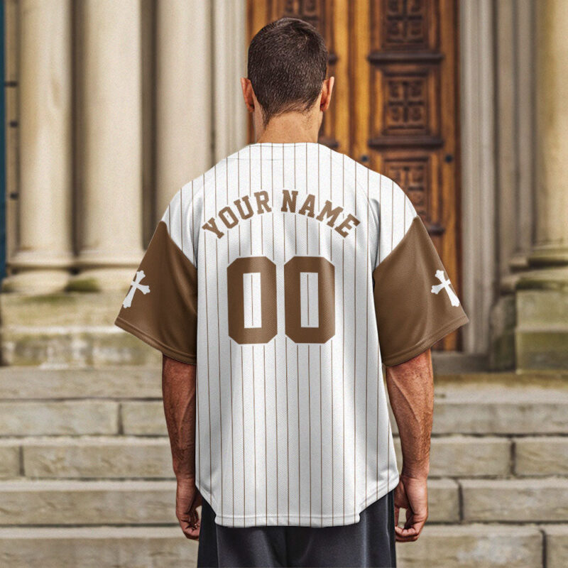 Man Of God Striped Baseball Jersey