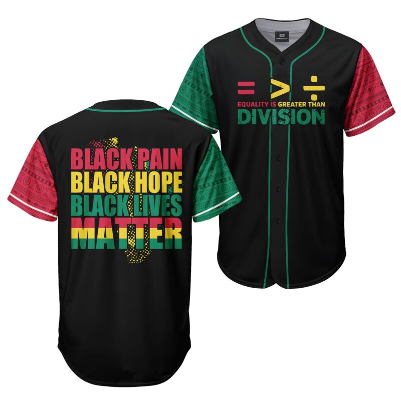 Equality Is Greater Than Division Baseball Jersey