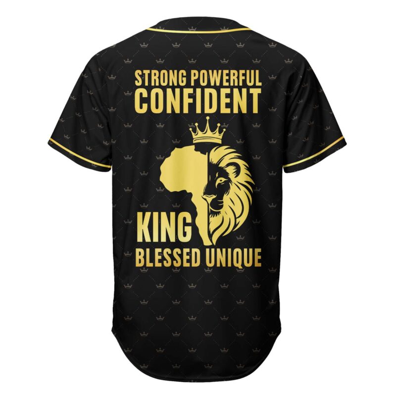 Strong Powerful Confident King Blessed Unique Baseball Jersey