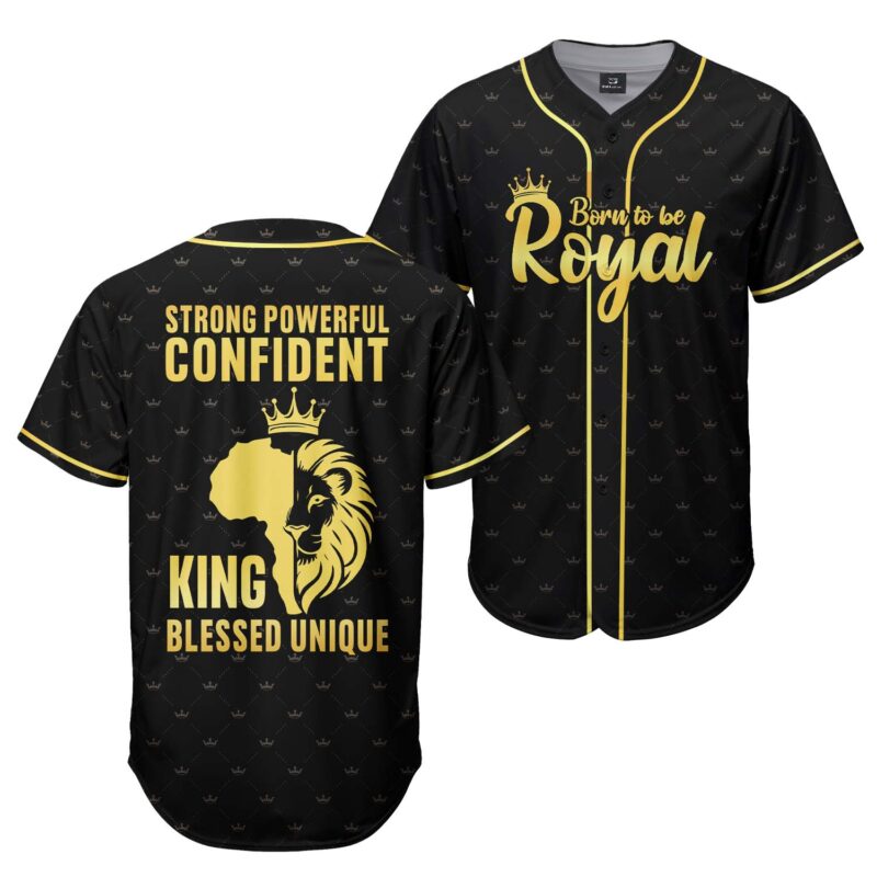 Strong Powerful Confident King Blessed Unique Baseball Jersey