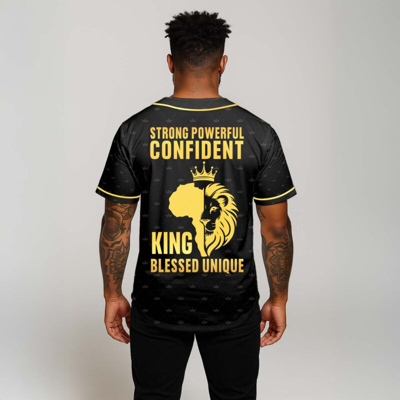 Strong Powerful Confident King Blessed Unique Baseball Jersey