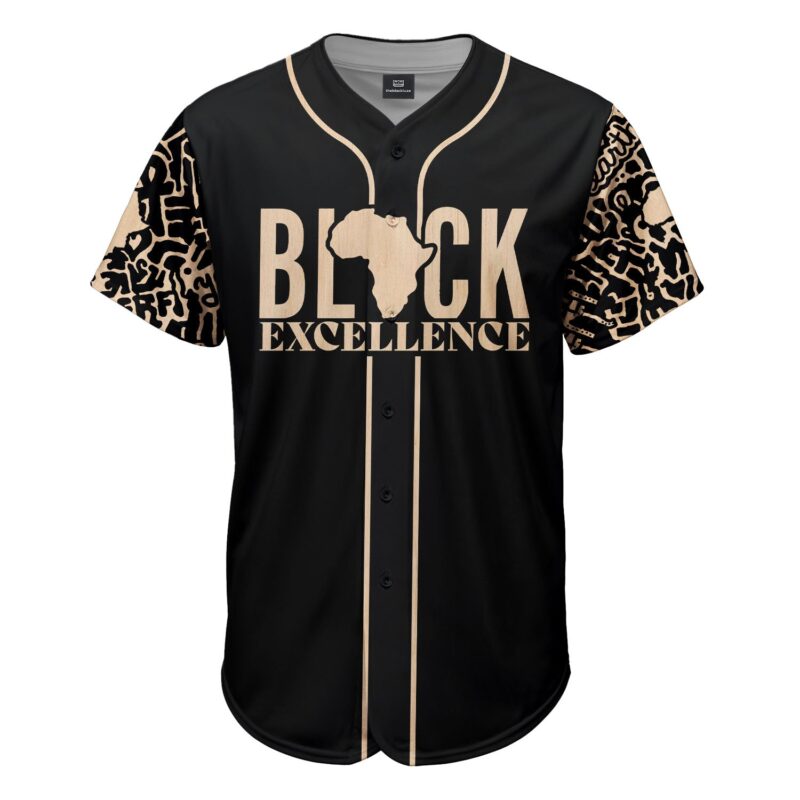 Black Excellence Baseball Jersey