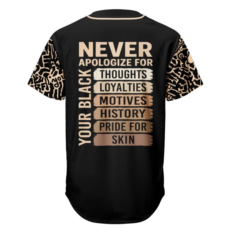Black Excellence Baseball Jersey
