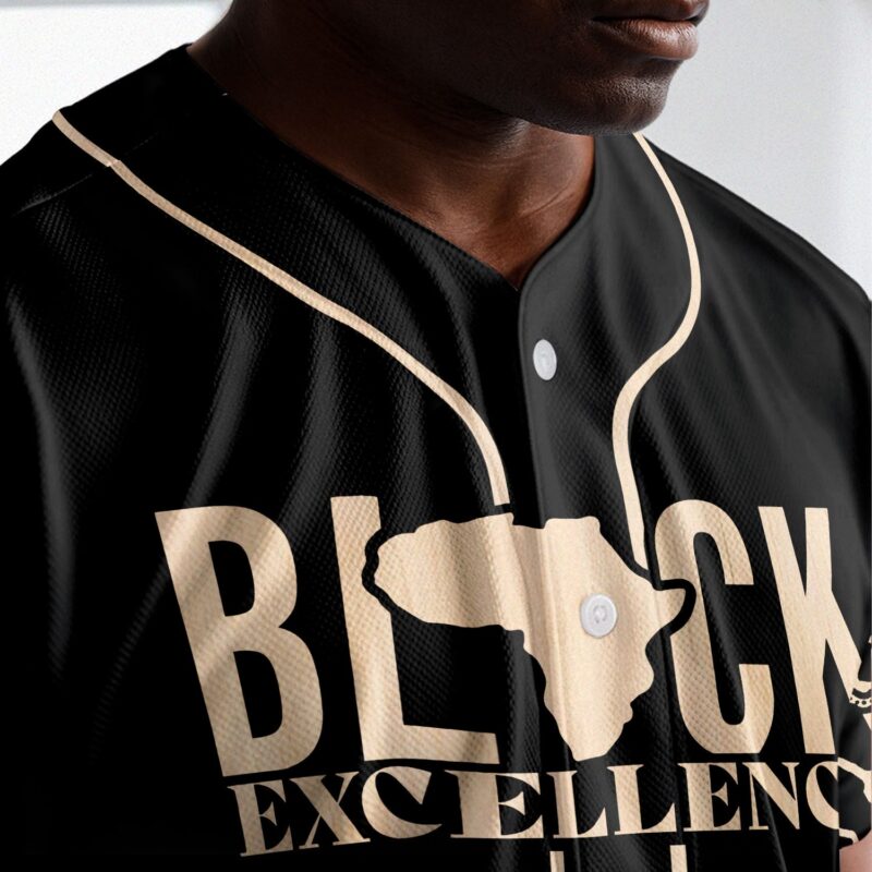 Black Excellence Baseball Jersey