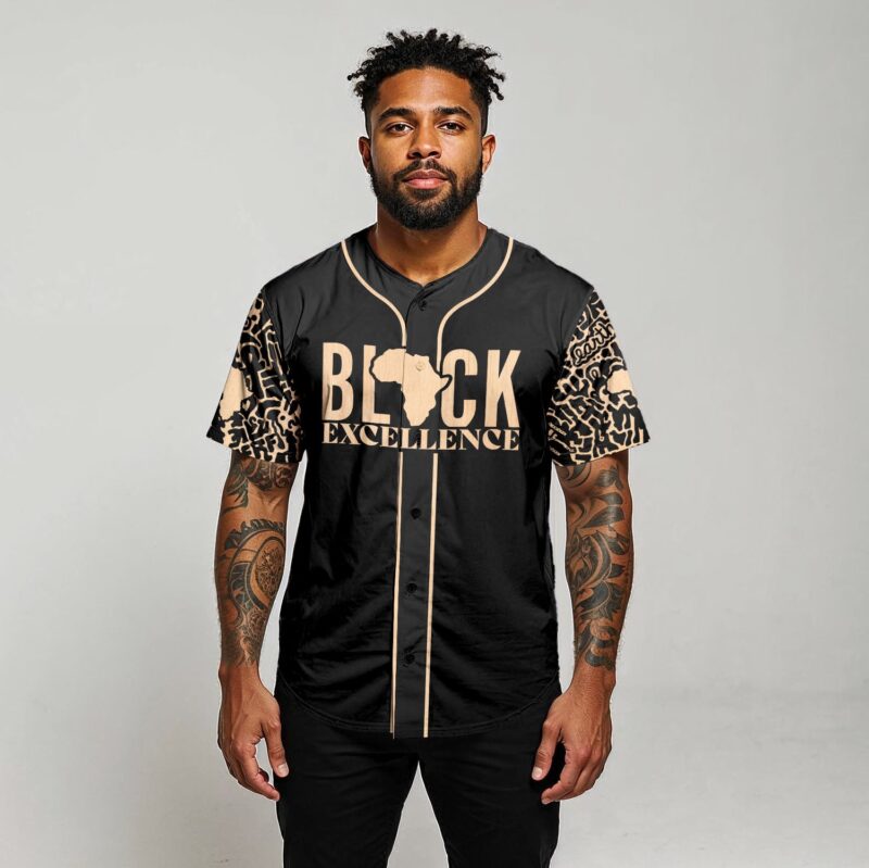 Black Excellence Baseball Jersey