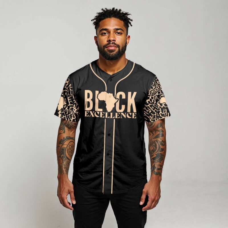 Black Excellence Baseball Jersey