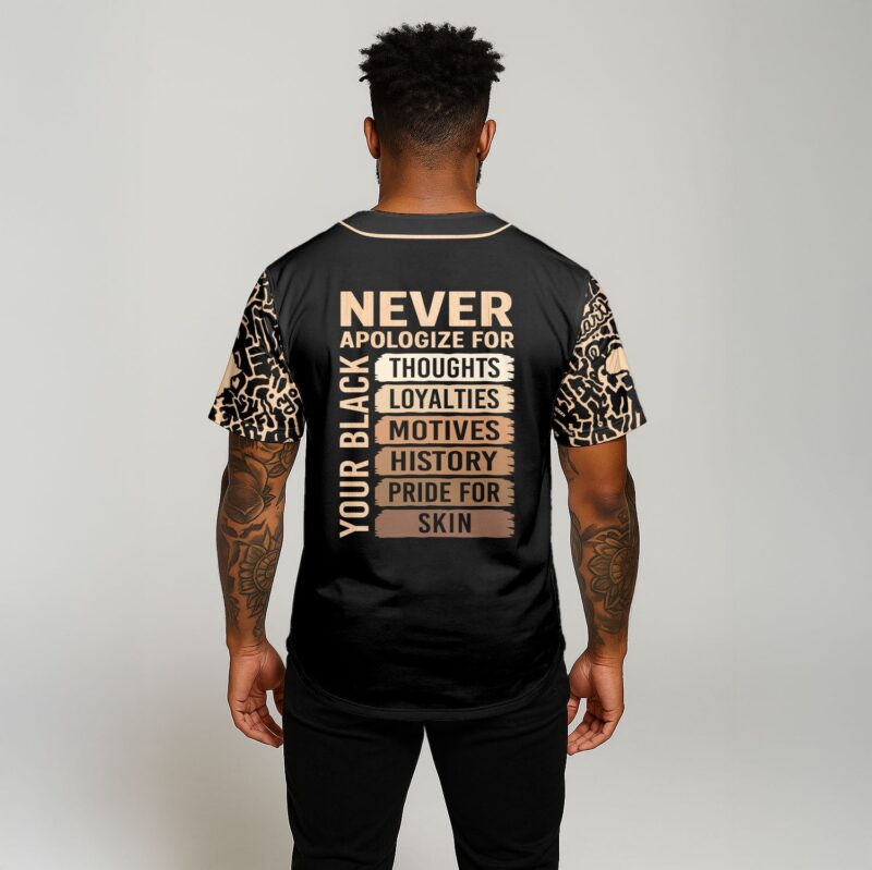 Black Excellence Baseball Jersey
