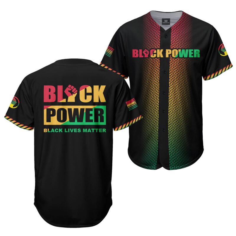 Black Power Baseball Jersey