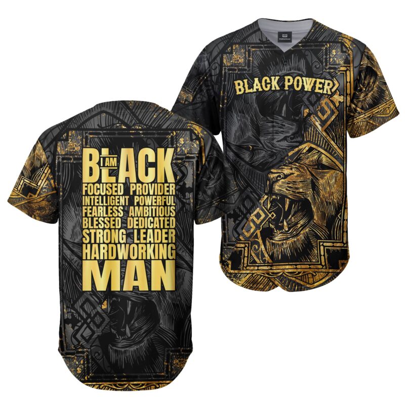 Black Power Baseball Jersey
