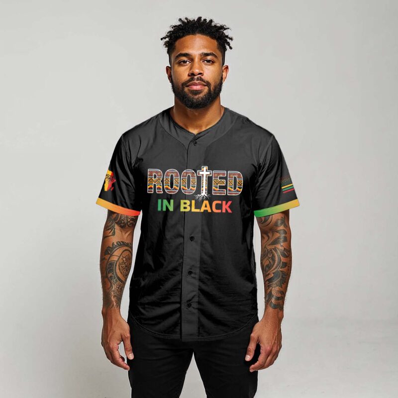 Rooted In Black Baseball Jersey