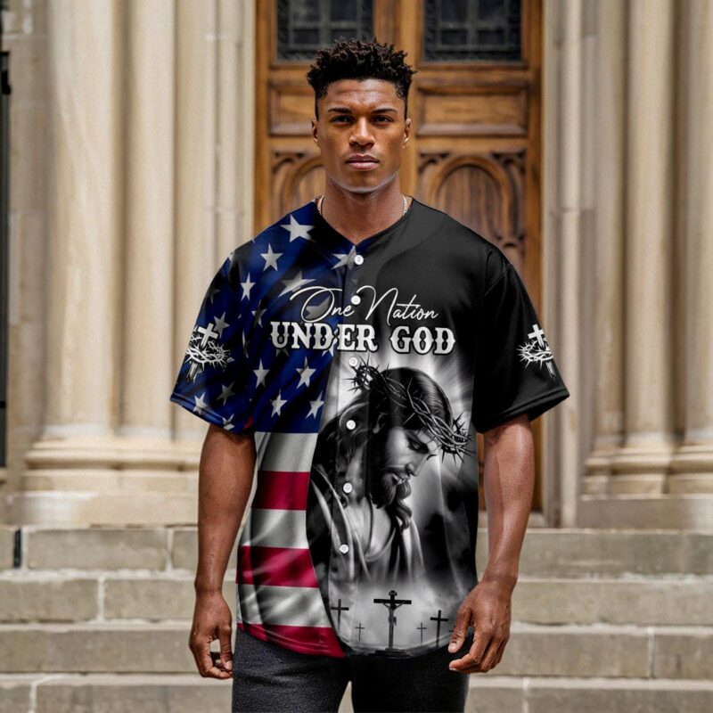 One Nation Under God Baseball Jersey